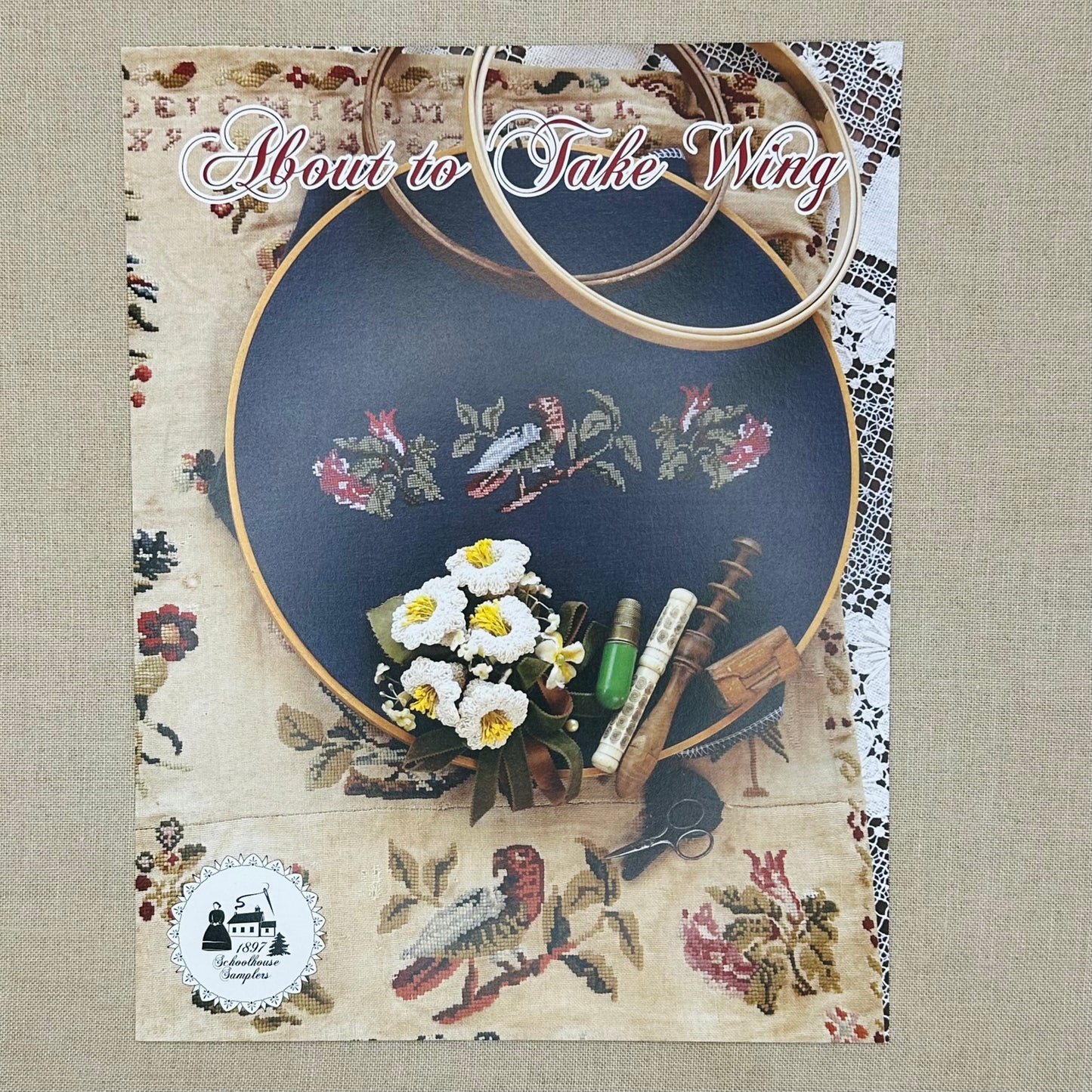 1897 Schoolhouse Samplers - About To Take Wing - Physical Chart and/or Roxy Floss