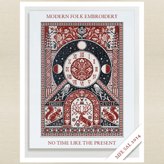 Modern Folk Embroidery - SAL 2024: No Time Like the Present - Booklet Chart