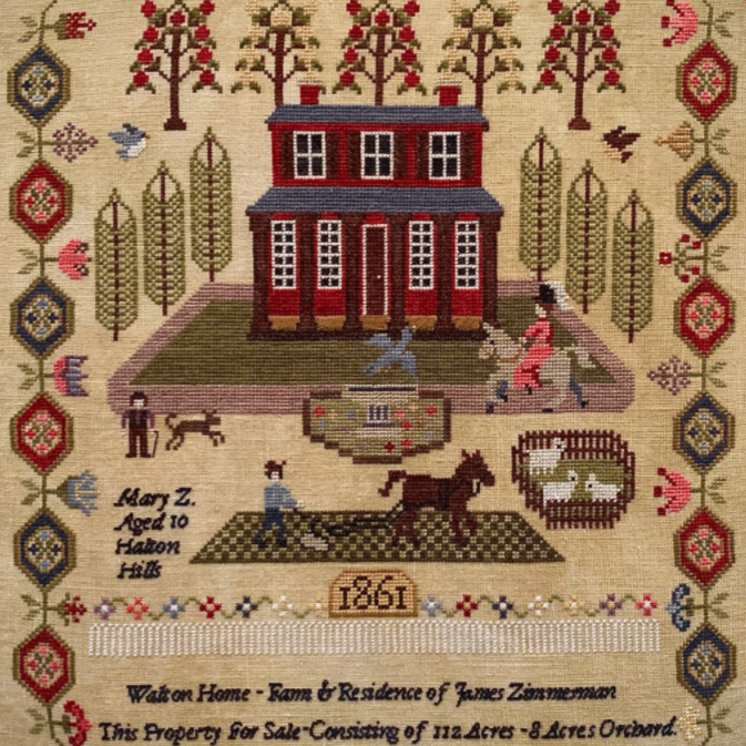 Maximum Cross Stitch - The Sale of the Zimmerman Farm - Booklet Chart and/or Roxy Floss Pack