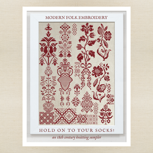 Modern Folk Embroidery - Hold On To Your Socks! - Booklet Chart