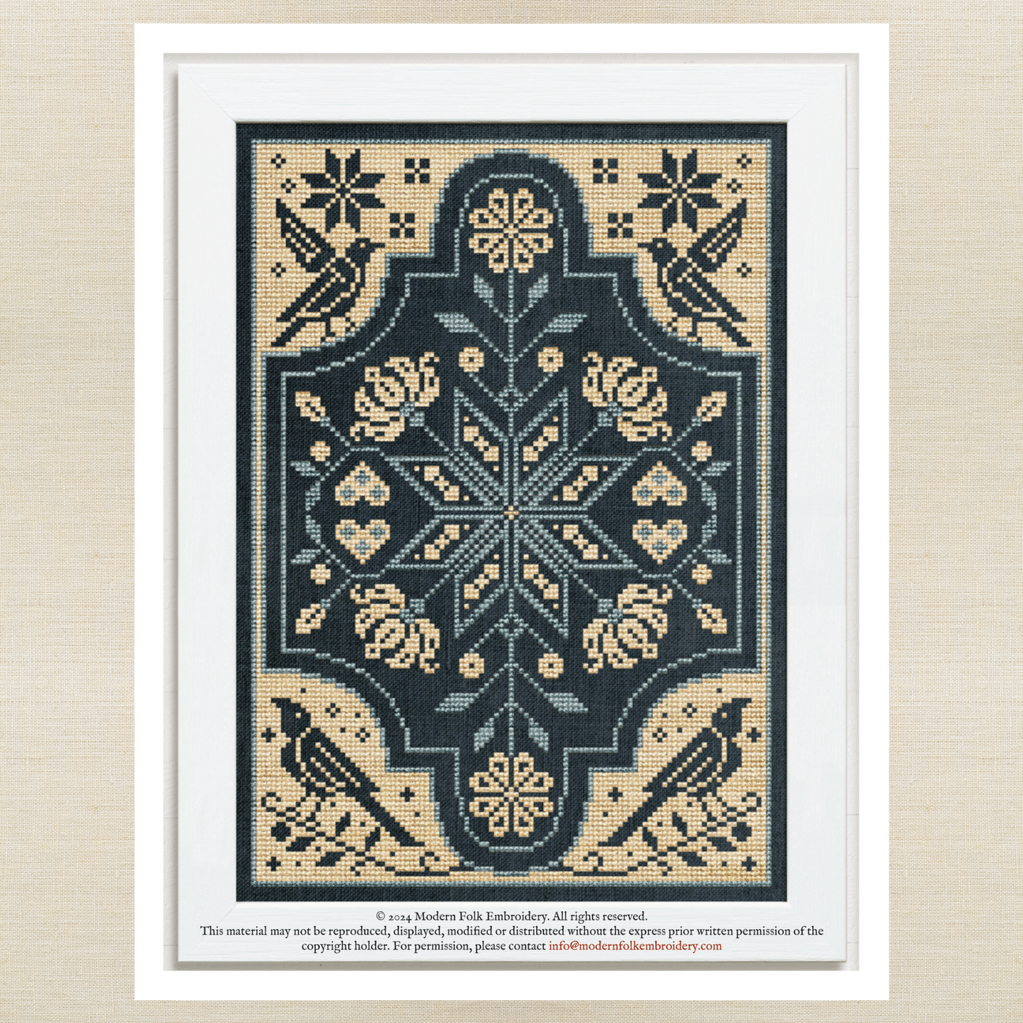 Modern Folk Embroidery - The Linnet's Song - Booklet Chart