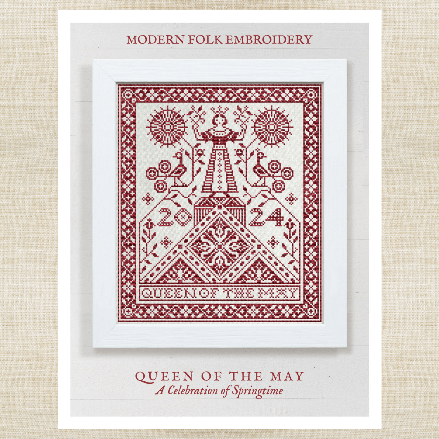 Modern Folk Embroidery - Queen of the May - Booklet Chart