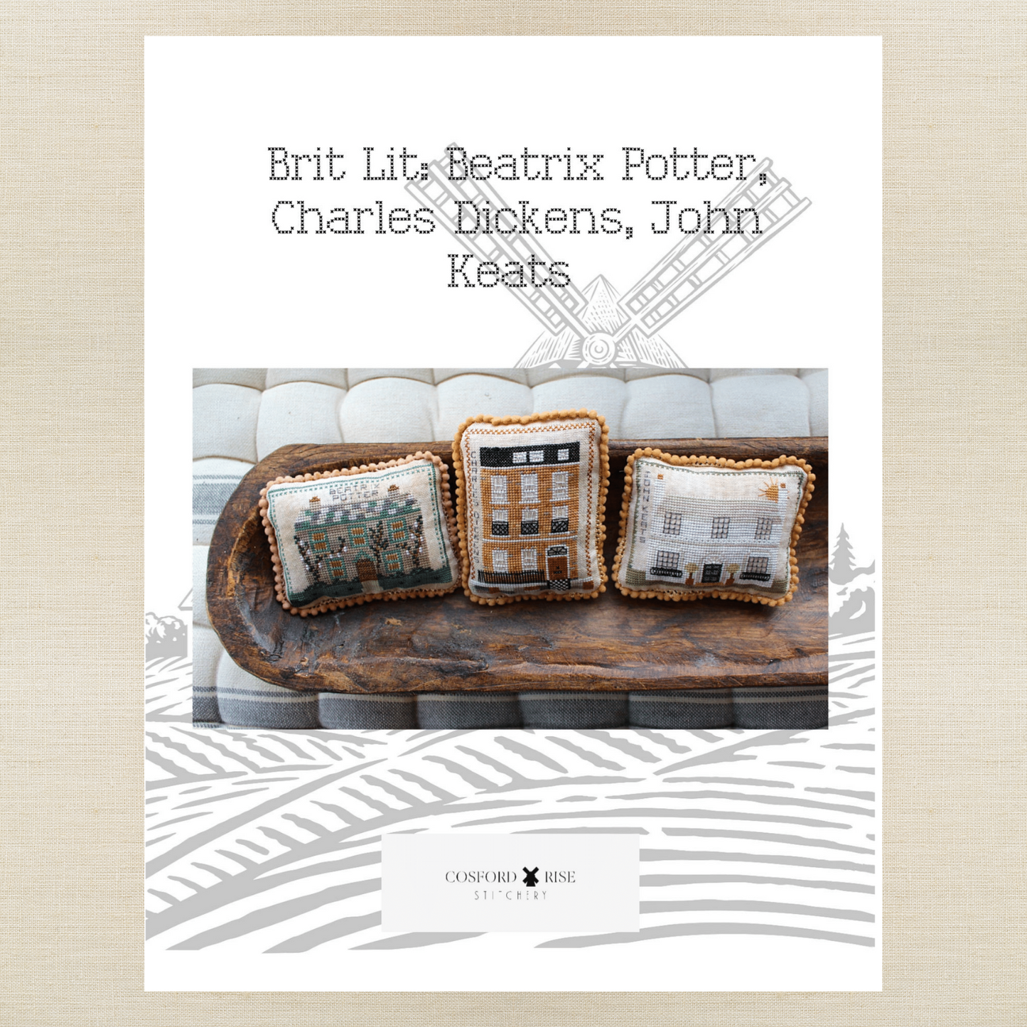 Cosford Rise Stitchery - Brit Lit: Beatrix Potter, Charles Dickens, John Keats - Booklet Chart and/or Roxy Floss
