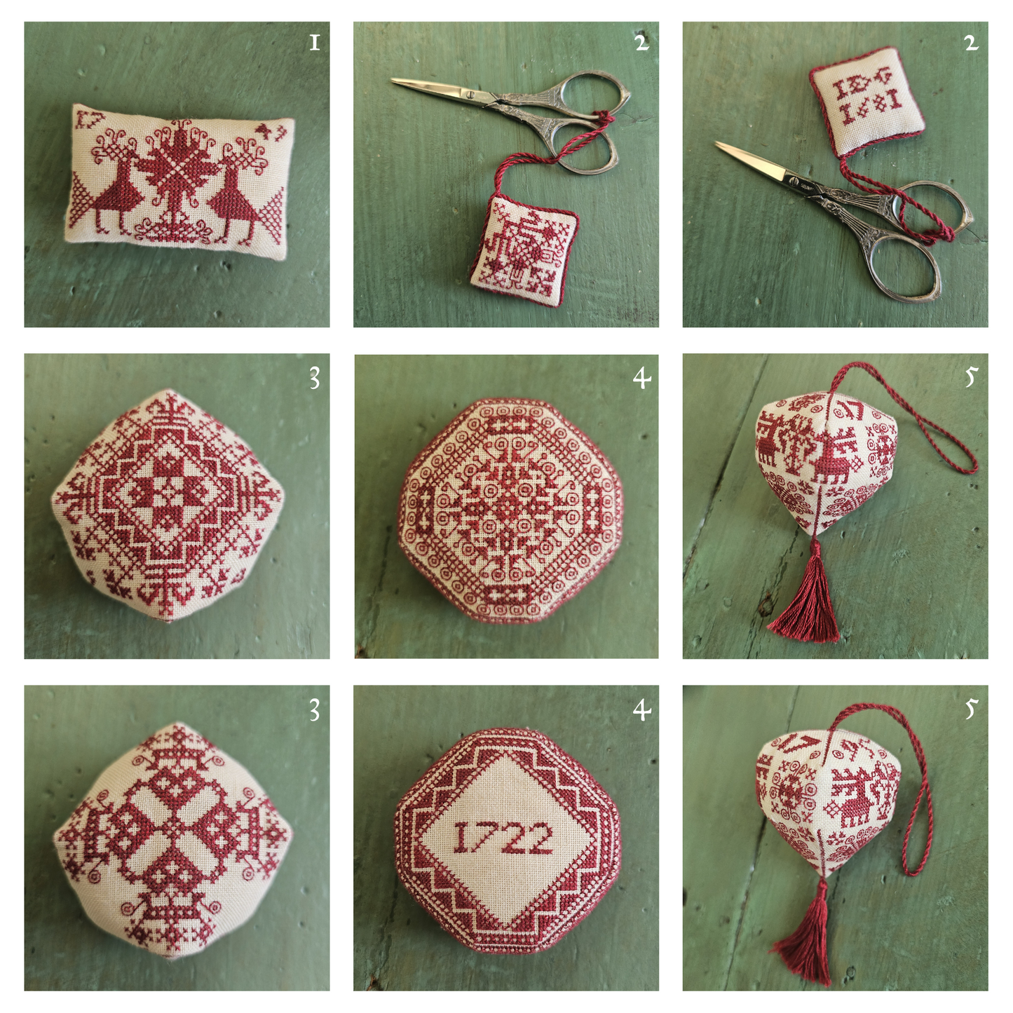 Modern Folk Embroidery, Evertote, and Roxy Floss Co - Quintessential Frisian Smalls - CHART ONLY