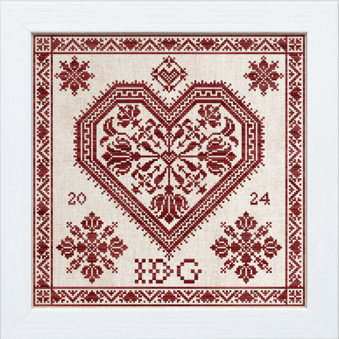 Modern Folk Embroidery - The Flowering Heart - Booklet Chart