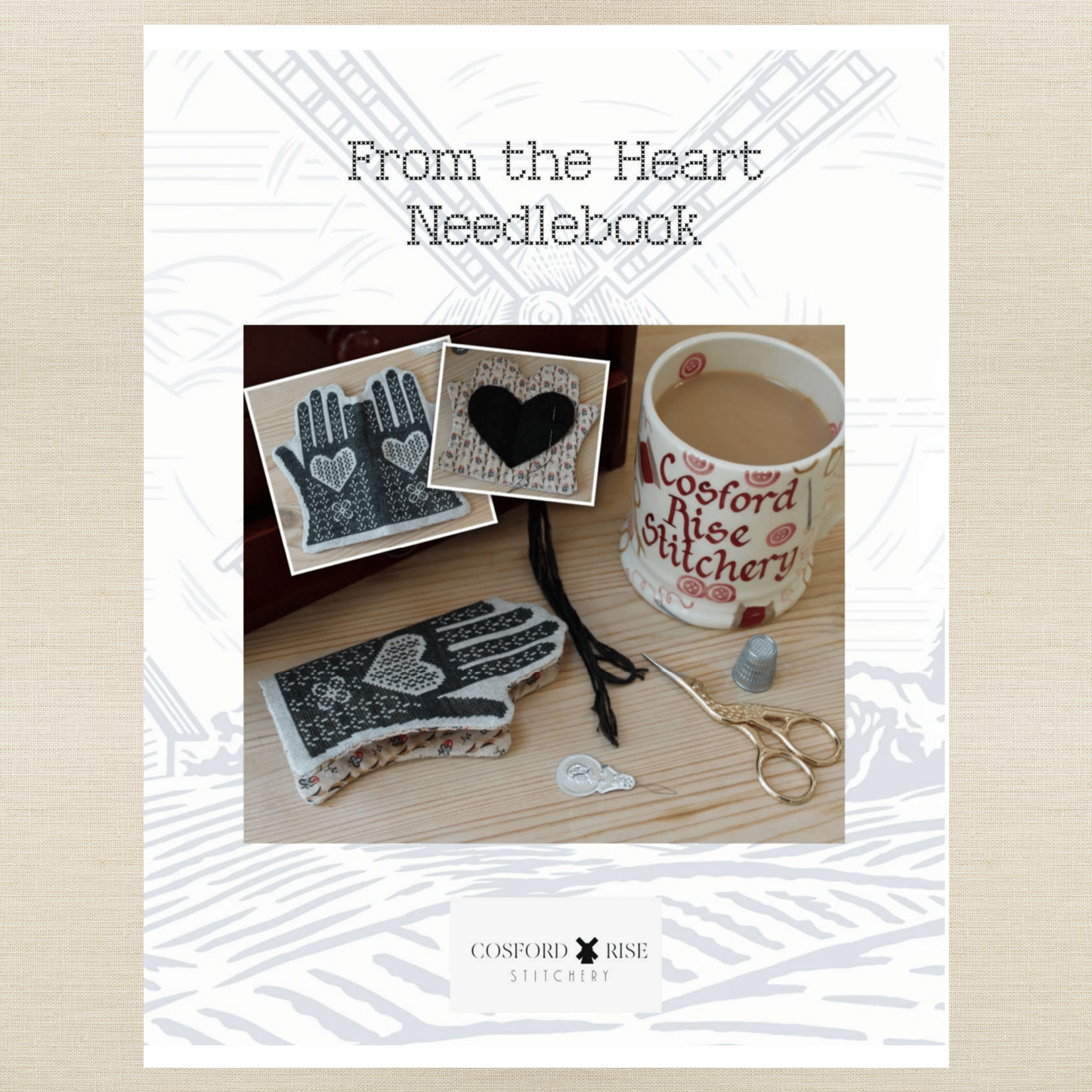 Cosford Rise Stitchery - From the Heart Needlebook - Booklet Chart