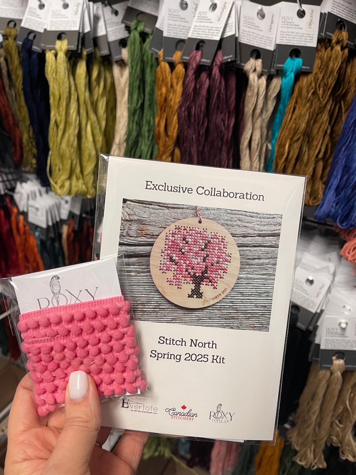 Canadian Stitchery/Roxy Floss Co.- Stitch North Spring 2025 Ornament - DIY Kit