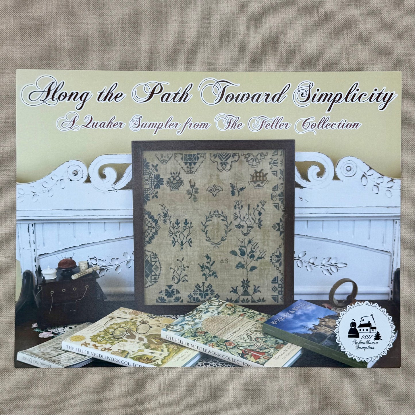 1897 Schoolhouse Samplers - Along the Path Toward Simplicity - Physical Chart and/or Roxy Floss