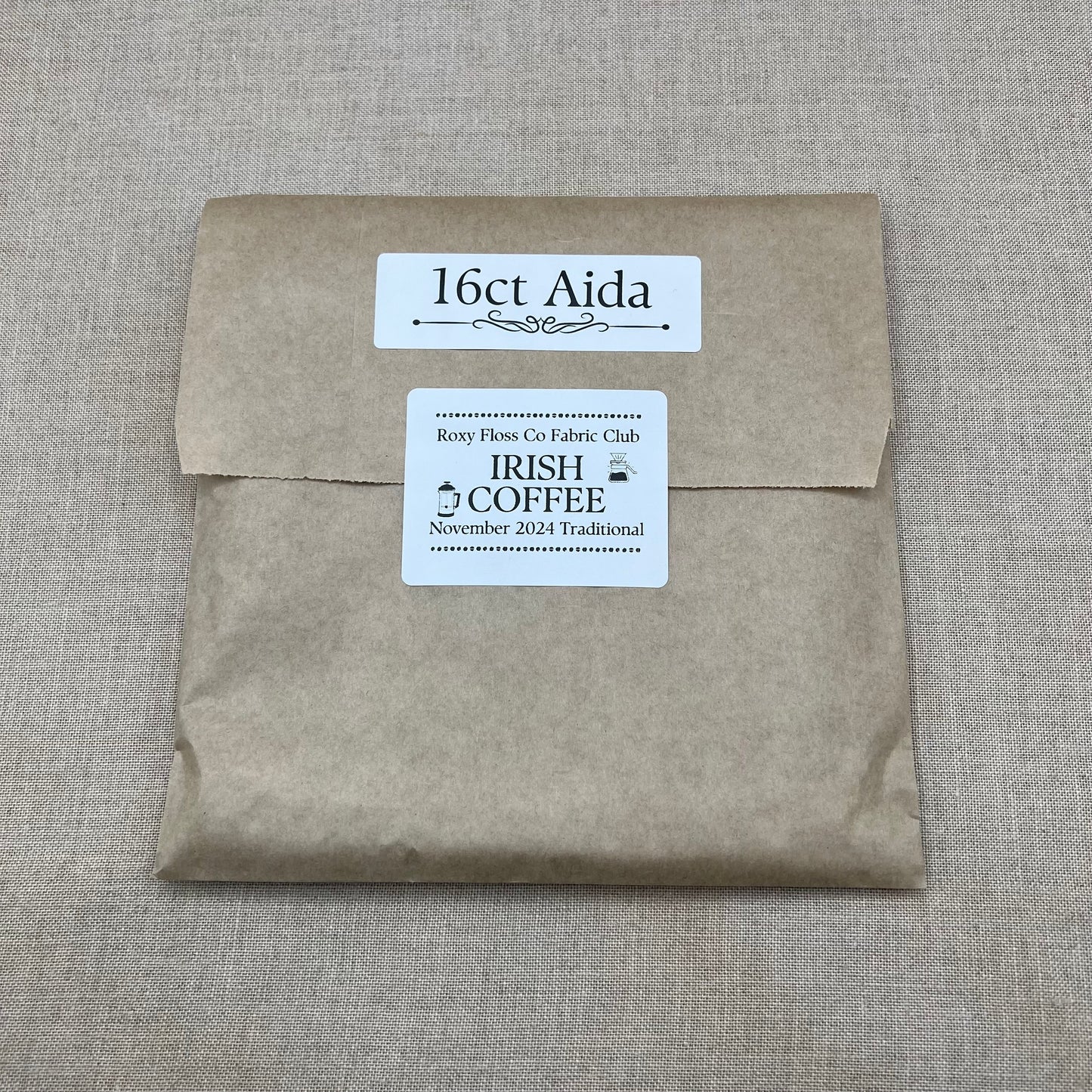 Roxy Floss Co Aida & Linen - Irish Coffee - Traditional