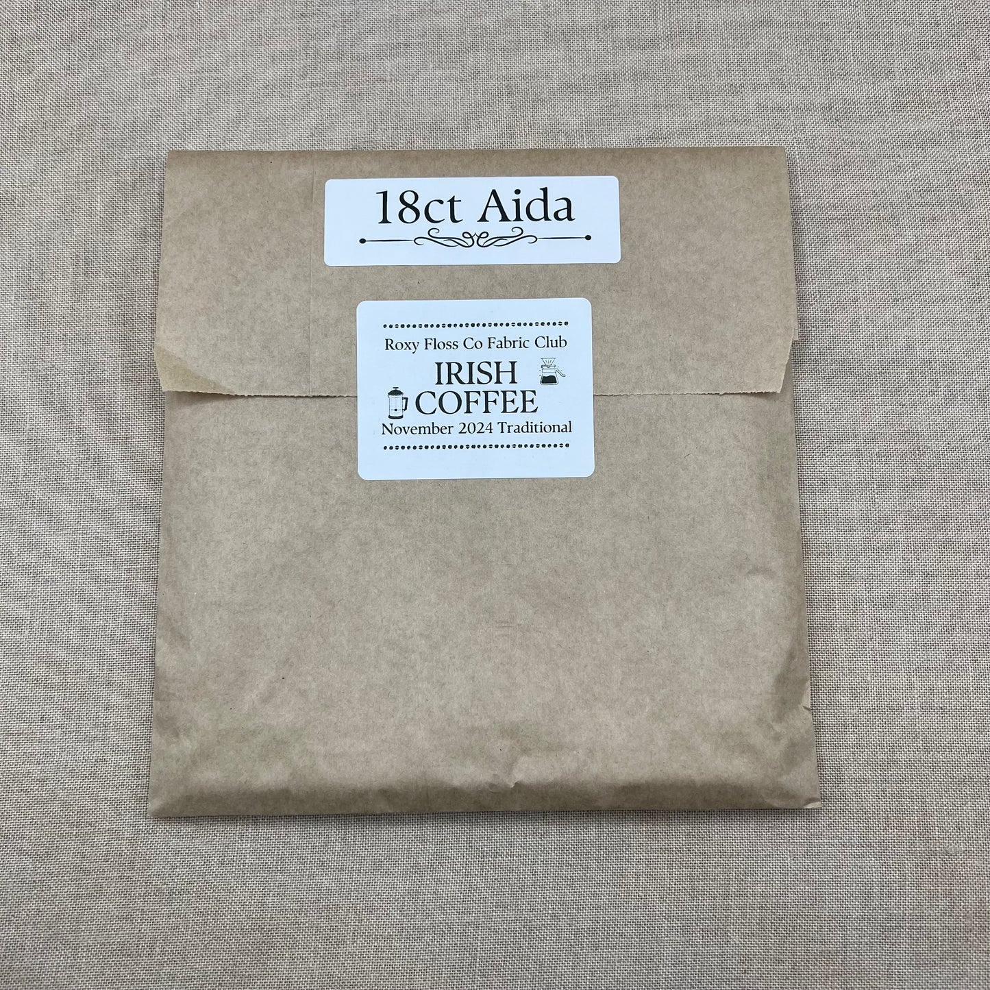 Roxy Floss Co Aida & Linen - Irish Coffee - Traditional