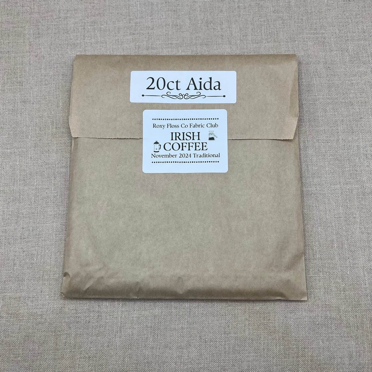 Roxy Floss Co Aida & Linen - Irish Coffee - Traditional