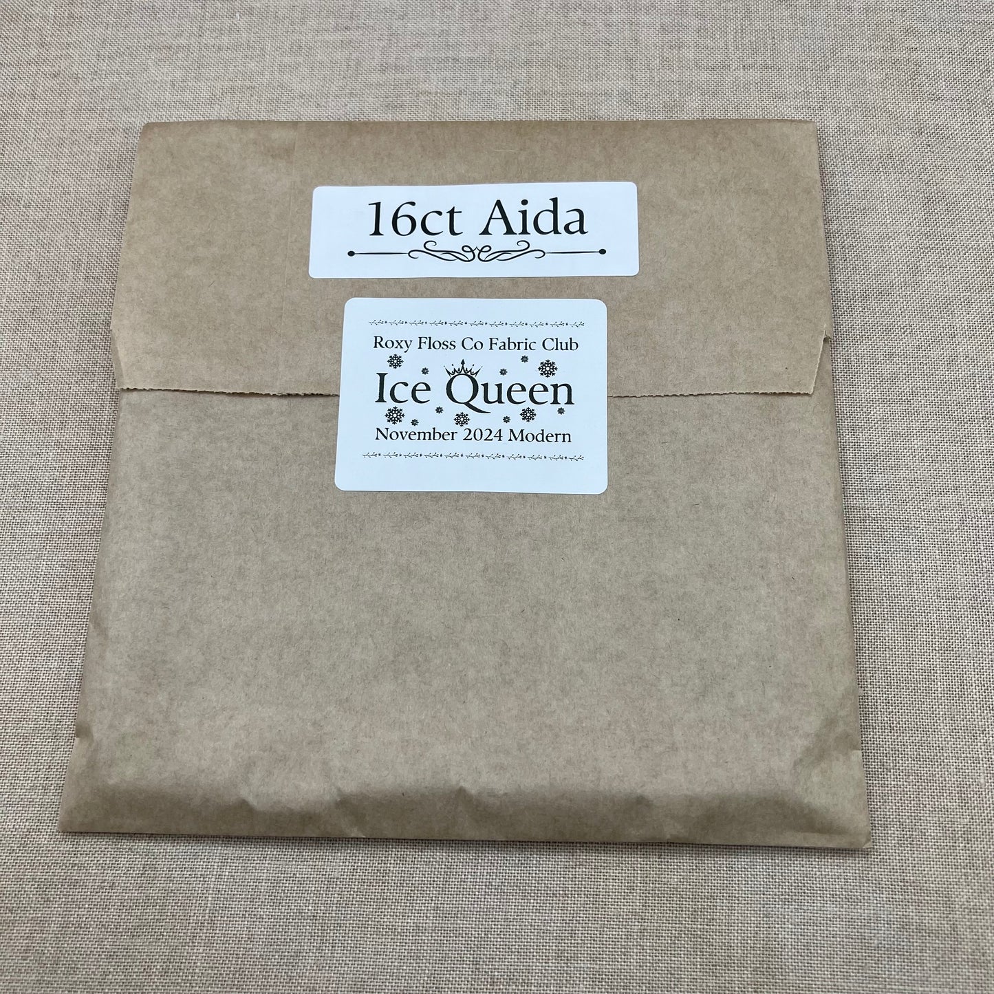 Roxy Floss Co Aida, Evenweave & Linen - Ice Queen - Modern
