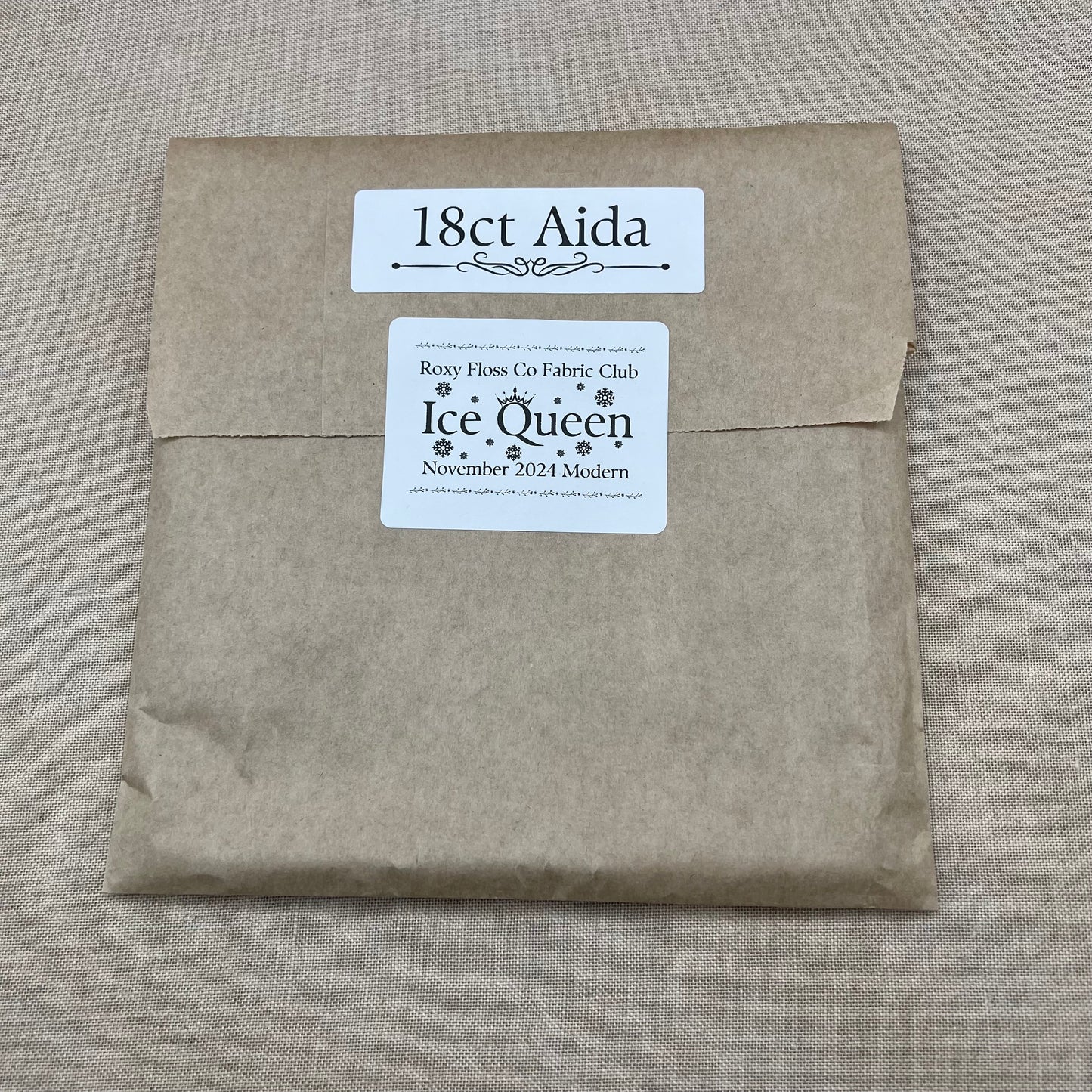 Roxy Floss Co Aida, Evenweave & Linen - Ice Queen - Modern