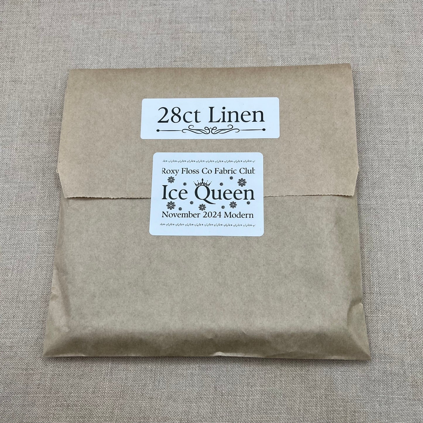 Roxy Floss Co Aida, Evenweave & Linen - Ice Queen - Modern