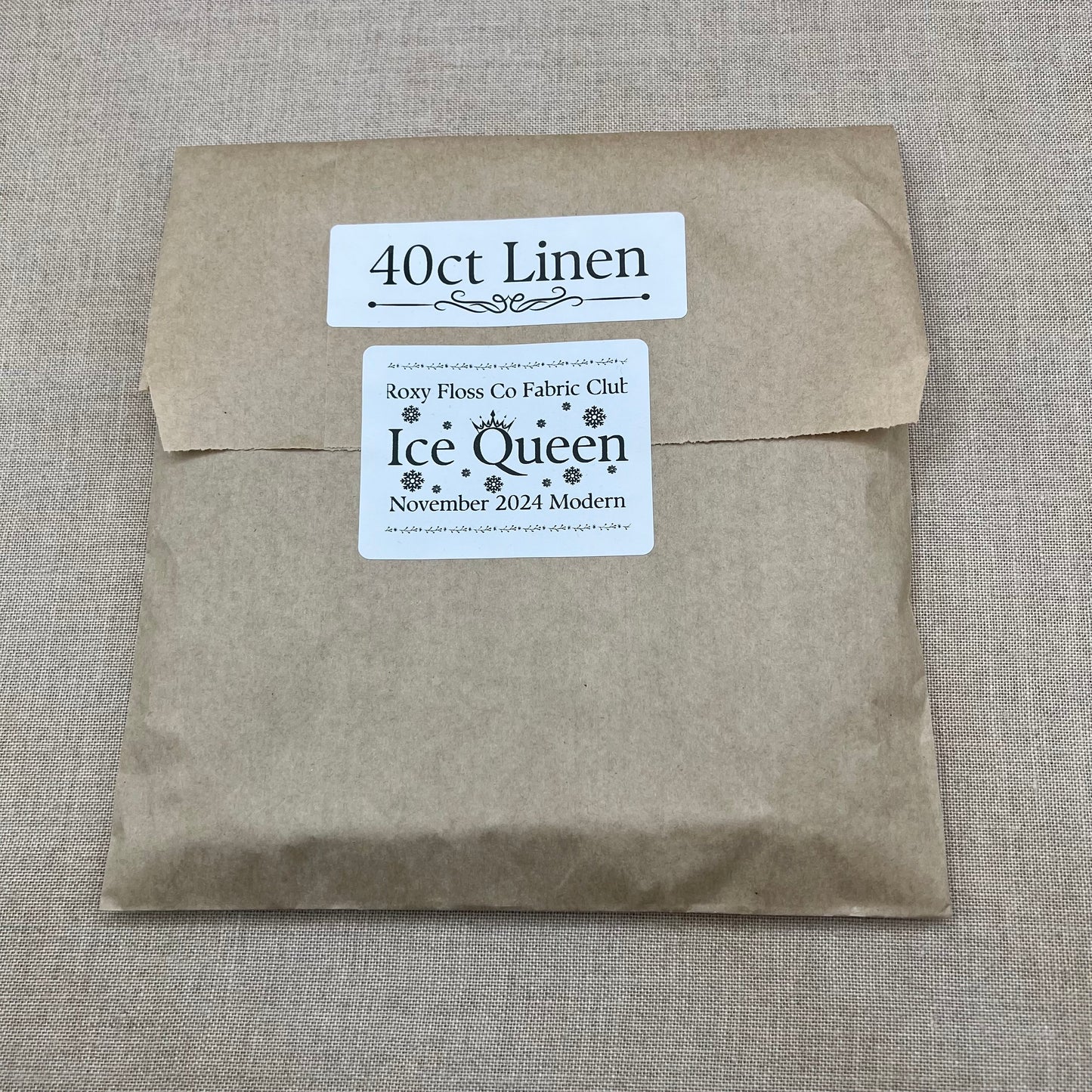 Roxy Floss Co Aida, Evenweave & Linen - Ice Queen - Modern