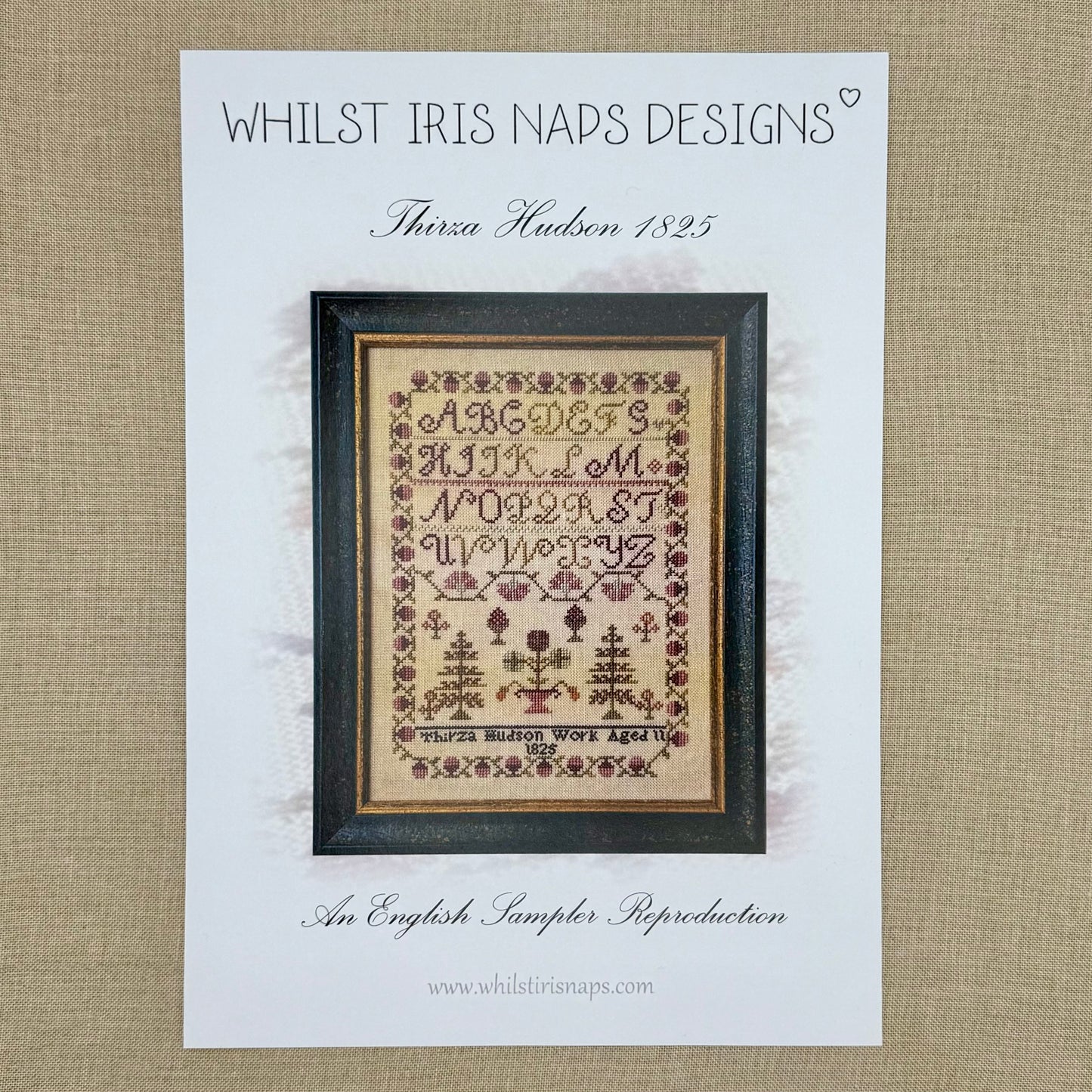Whilst Iris Naps - Thirza Hudson 1825 - Booklet Chart and/or Roxy Floss Conversion