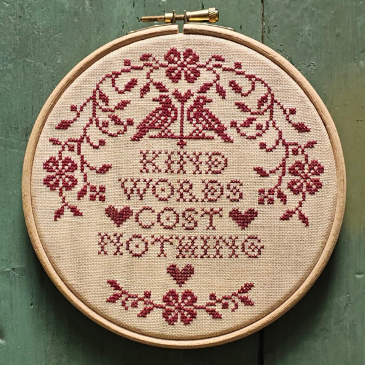 Modern Folk Embroidery - Kind Words Cost Nothing - Booklet Chart IH