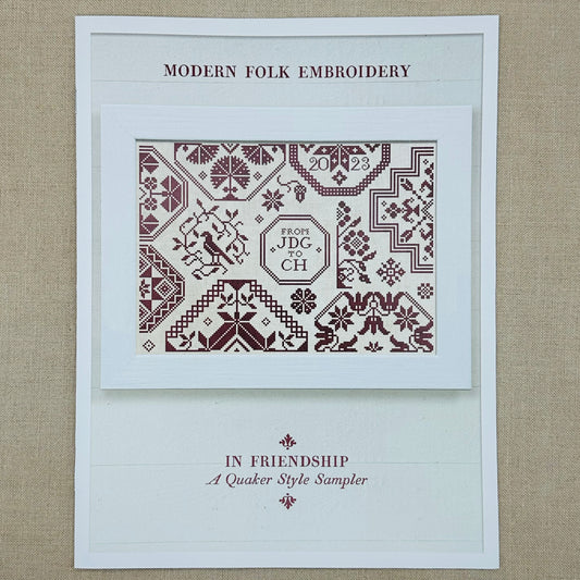 Modern Folk Embroidery - In Friendship: A Quaker Style Sampler - Booklet Chart