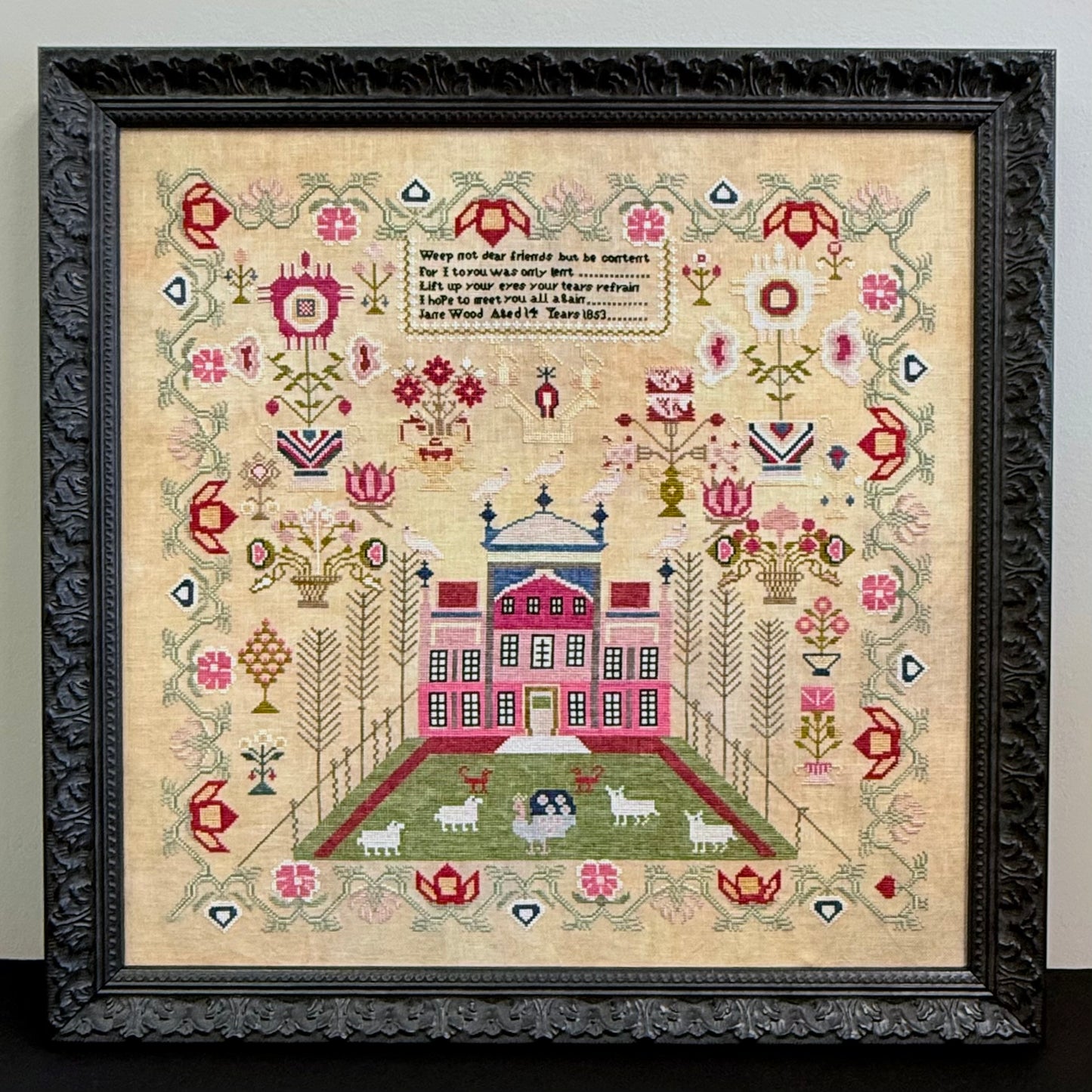 Maximum Cross Stitch, Evertote, and Roxy Floss Co - Jane Wood 1853 (Sampler September 2025)- Booklet Chart and/or Roxy Floss