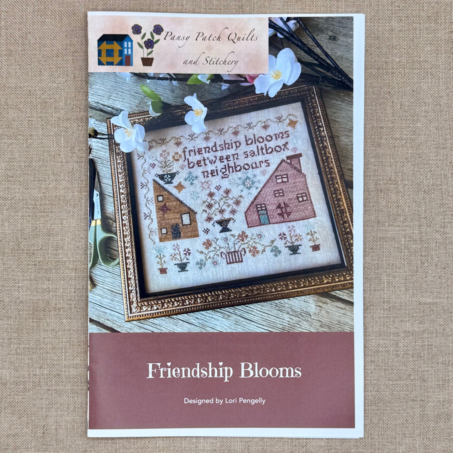 Pansy Patch Quilts and Stitchery - Friendship Blooms - Cross Stitch Chart and/or Roxy Floss Co Threads