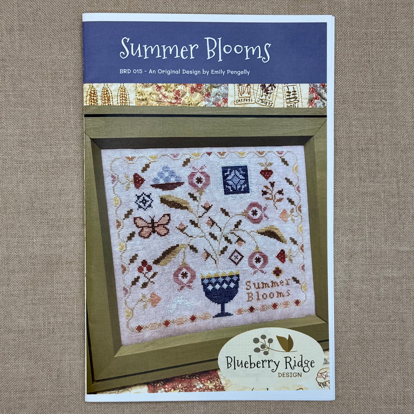 Blueberry Ridge Design - Summer Blooms - Cross Stitch Chart and/or Roxy Floss Co Threads