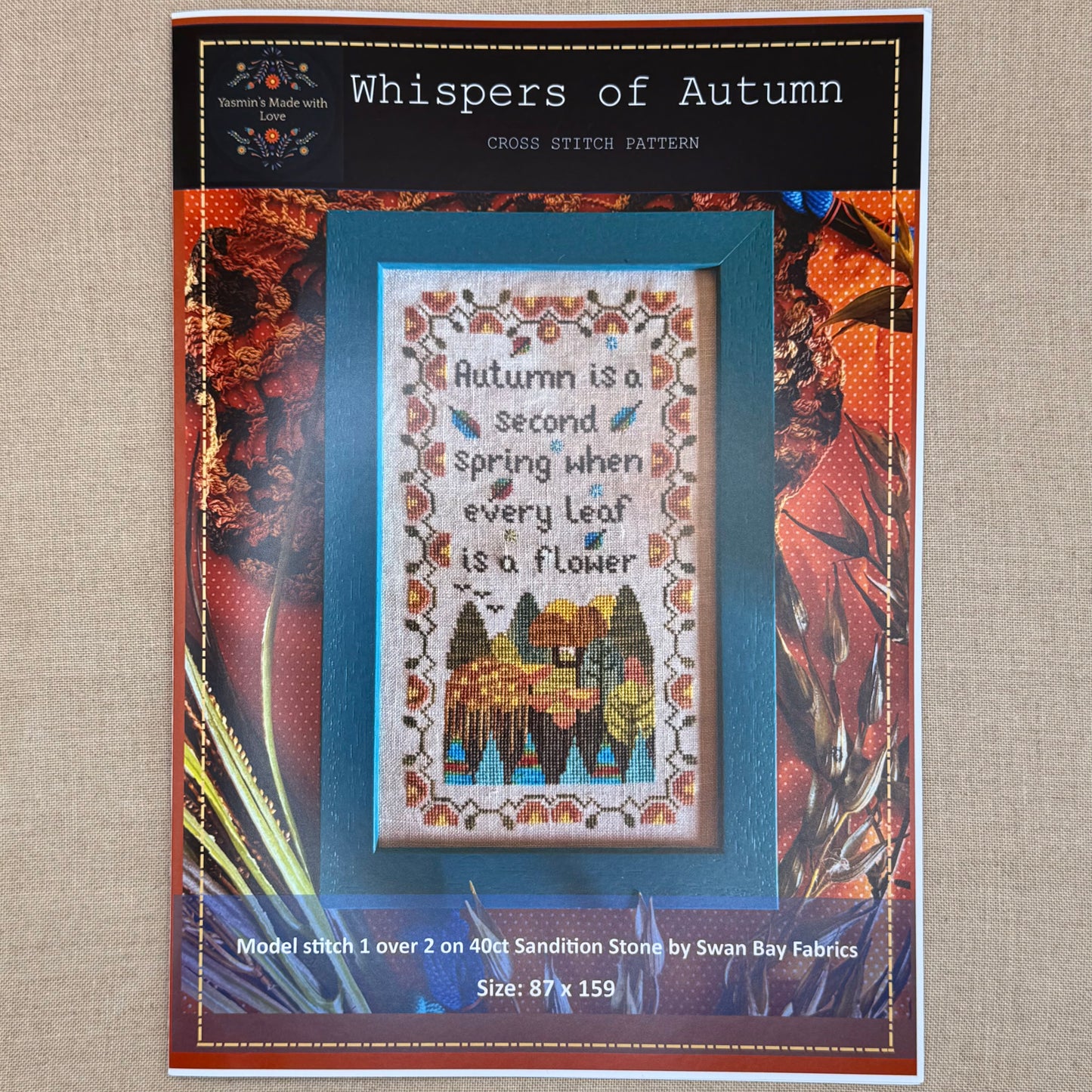 Yasmin's Made with Love - Whispers of Autumn - Chart and/or Roxy Floss Conversion