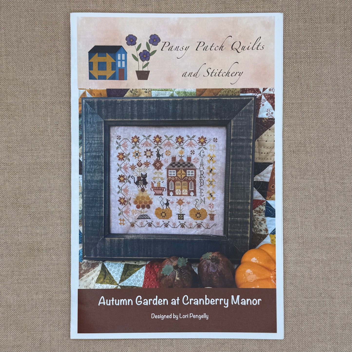Pansy Patch Quilts and Stitchery - Autumn Garden at Cranberry Manor - Cross Stitch Chart and/or Roxy Floss Co Threads