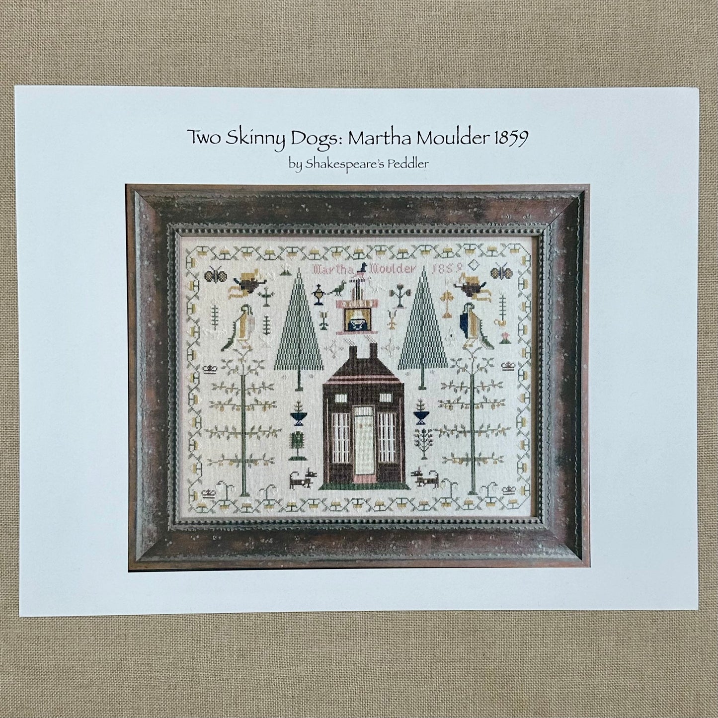 Shakespeare's Peddler - Two Skinny Dogs: Martha Moulder 1859 - Booklet Chart and/or Roxy Floss Conversion