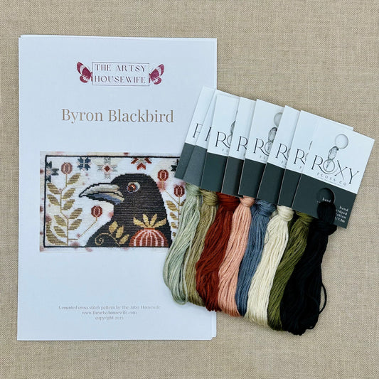 The Artsy Housewife - Byron Blackbird - Chart and/or Roxy Floss Conversion