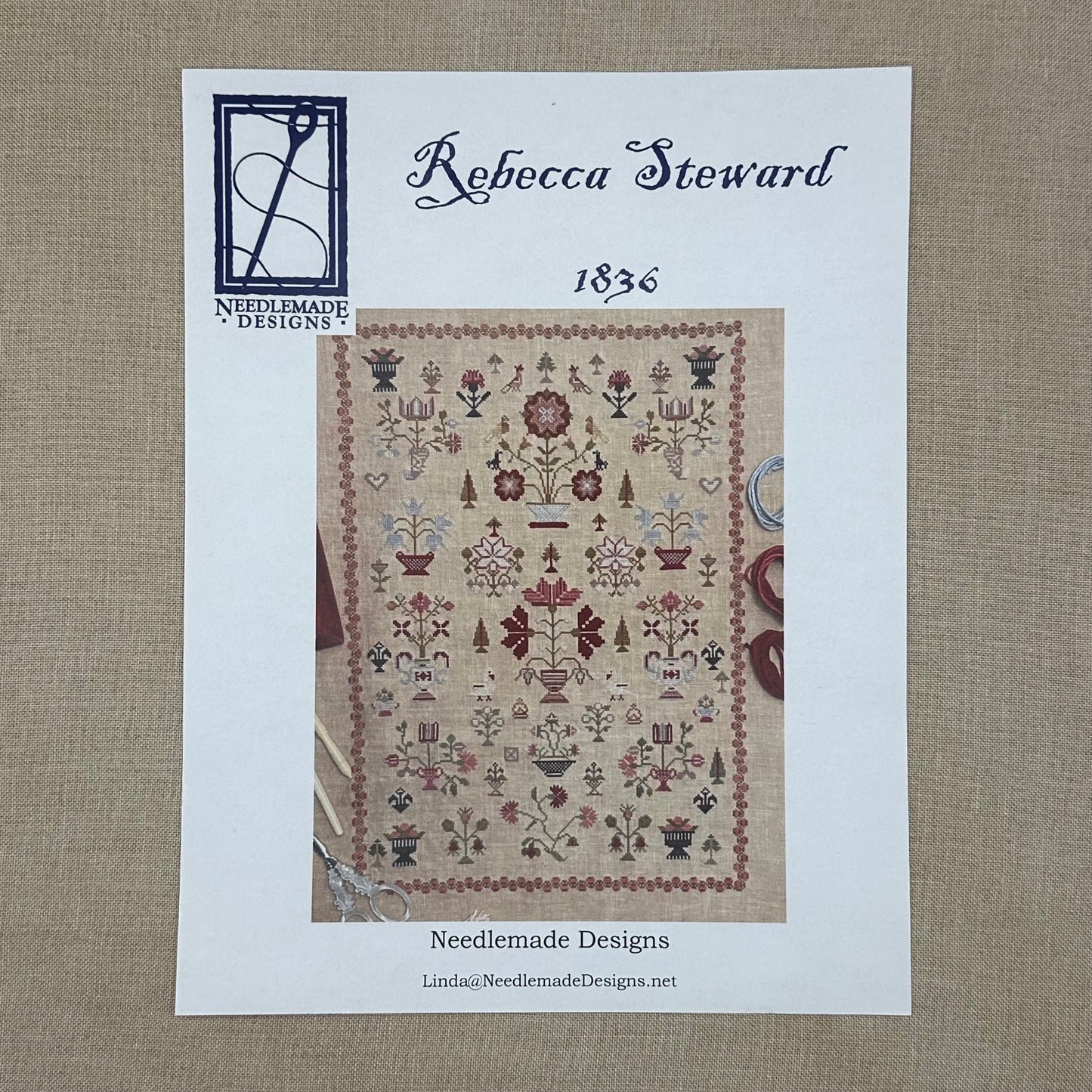 Needlemade Designs - Rebecca Steward - Physical Chart and/or Roxy Floss
