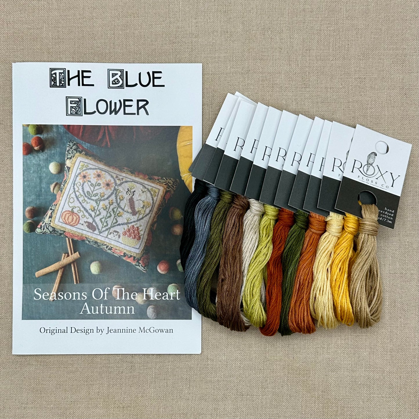 The Blue Flower - Seasons of the Heart: Autumn - Booklet Chart and/or Roxy Floss Conversion