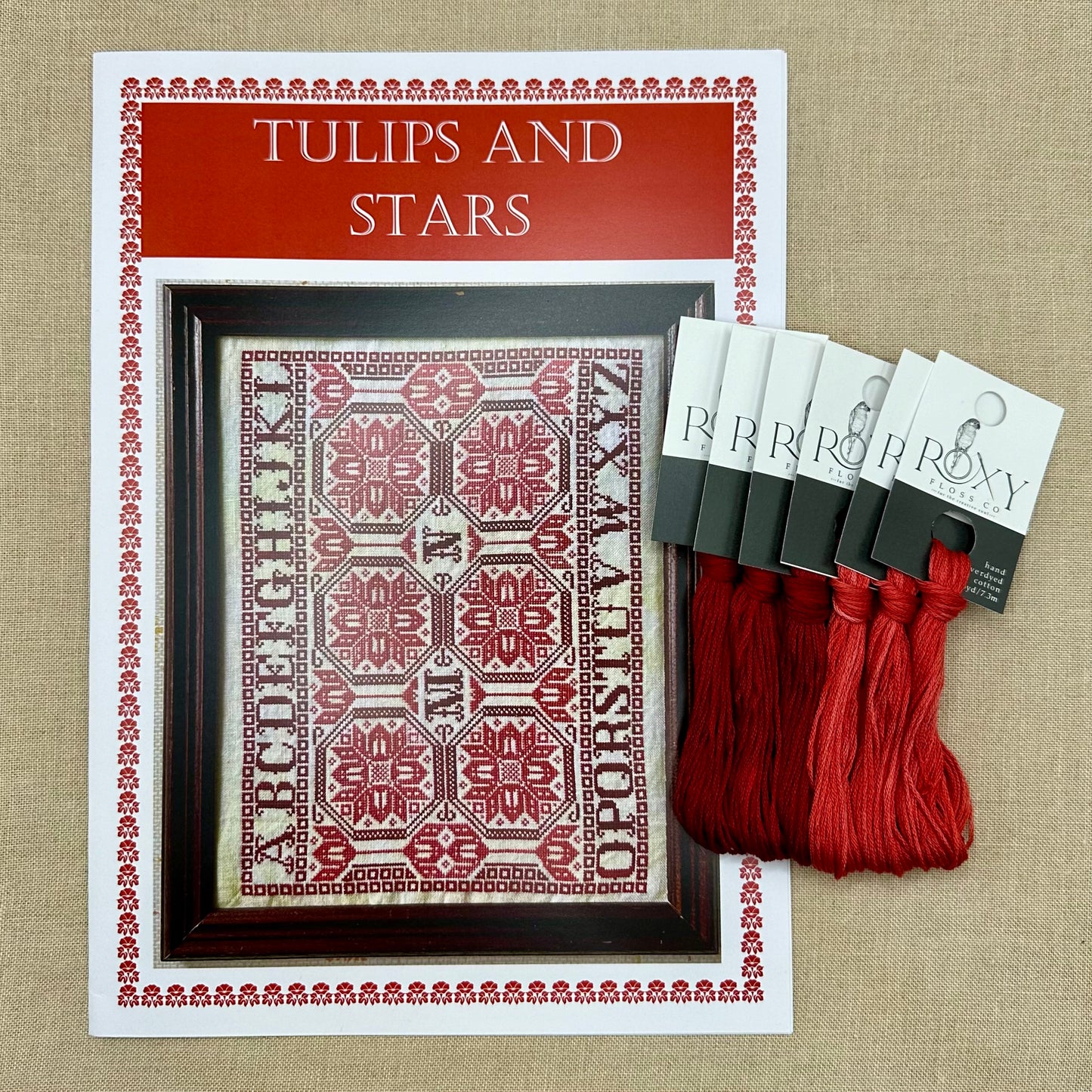 Yasmin's Made with Love - Tulips and Stars - Chart and/or Roxy Floss Pack