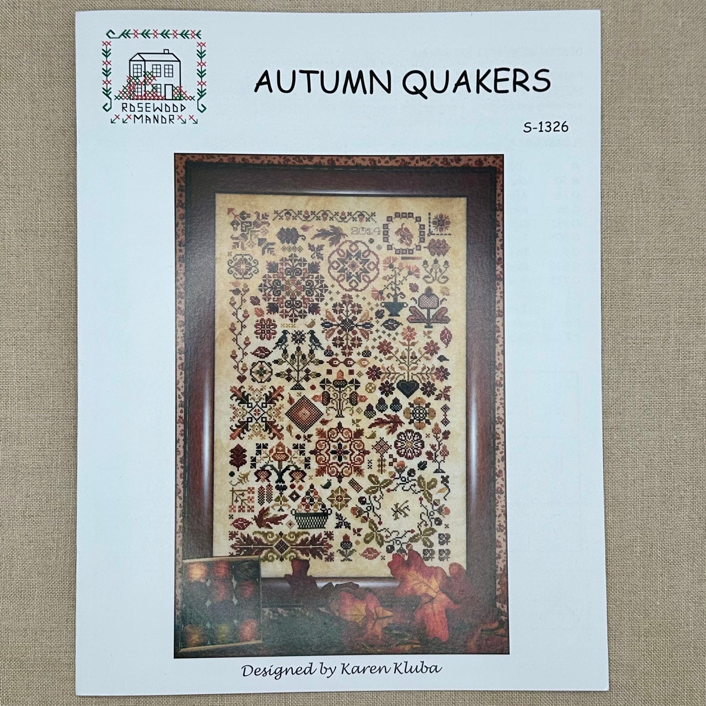Rosewood Manor - Autumn Quakers - Booklet Chart with Roxy Floss Co Conversion