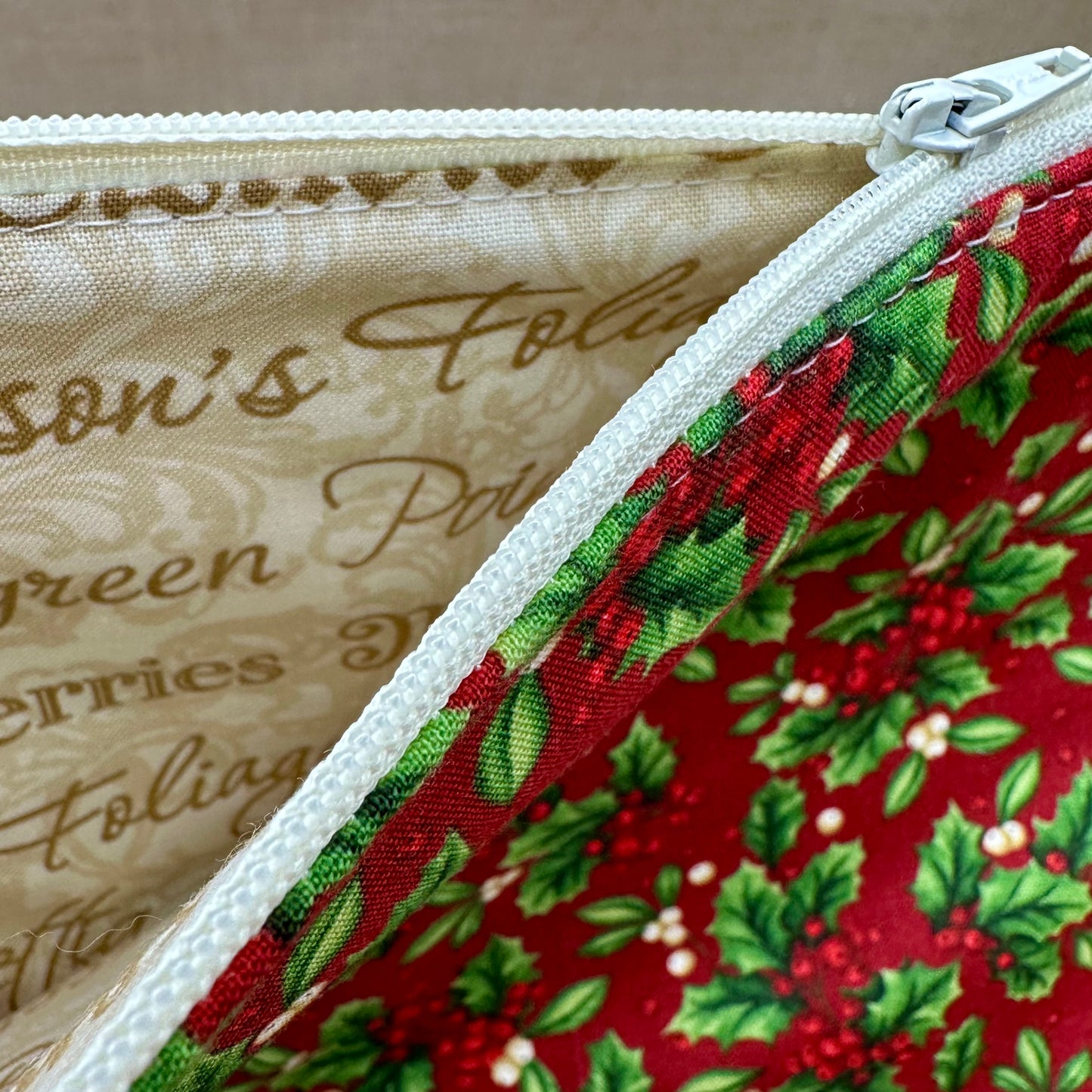 Happy Hollydays - Project Bag with Coordinating Notions Pouch 50% off Sale