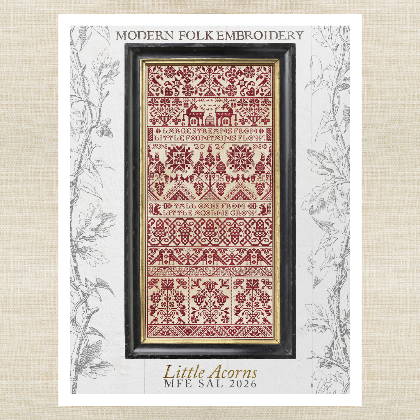 Modern Folk Embroidery - SAL 2026: Little Acorns - Booklet Chart