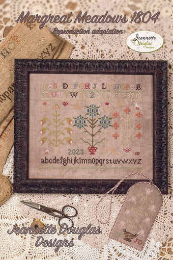 Jeannette Douglas Designs - Margreat Meadows 1804 - Booklet Chart and/or Roxy Floss Conversion