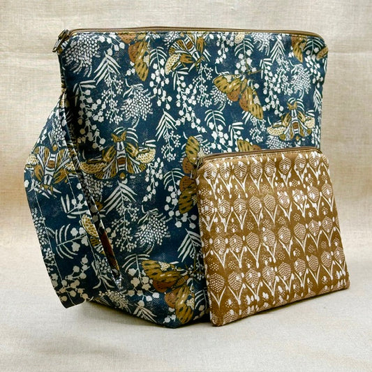 Moth Off - Medium Wedgetote with Coordinating Notions Pouch