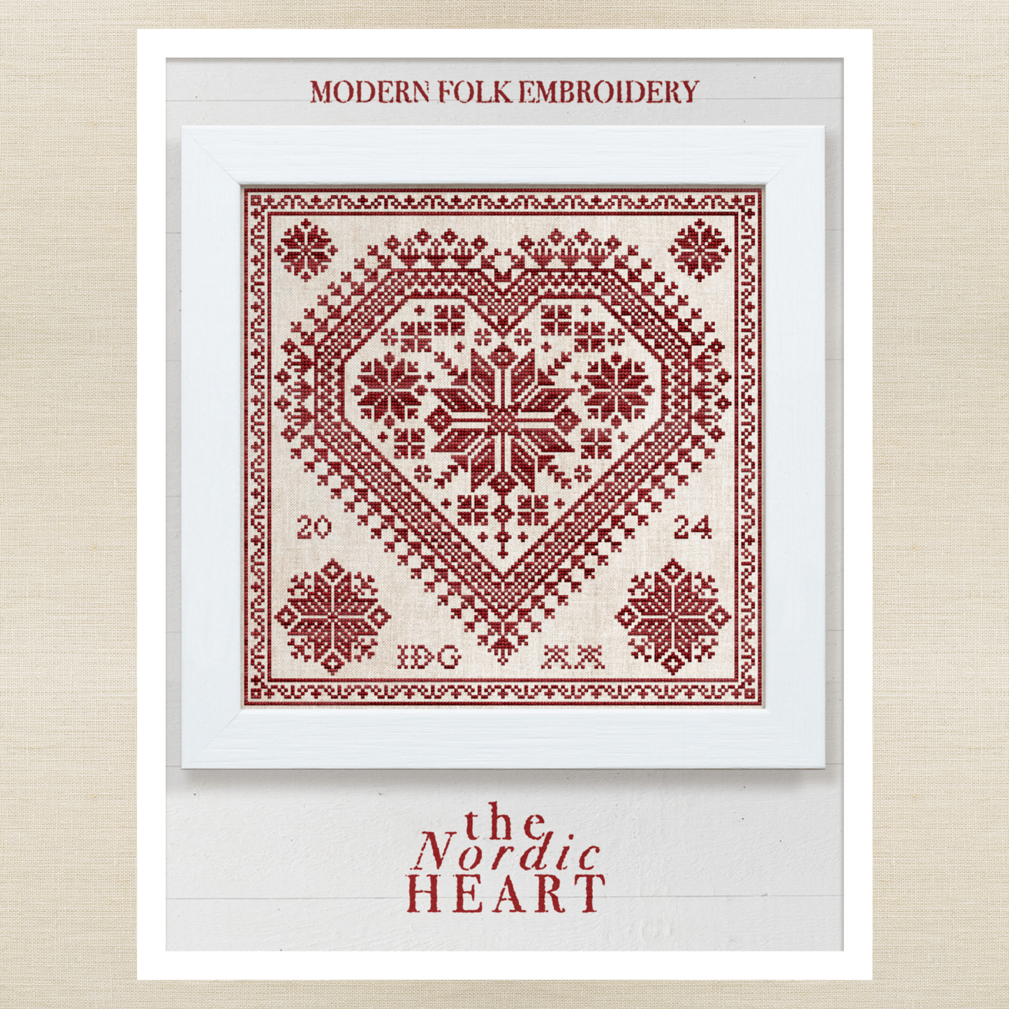 Modern Folk Embroidery - The Nordic Heart - Booklet Chart