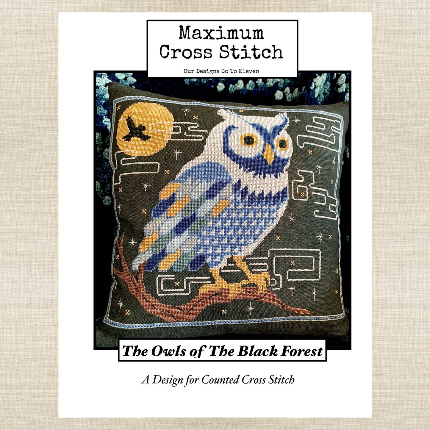 Maximum Cross Stitch - The Owls of the Black Forest - Booklet Chart and/or Roxy Floss