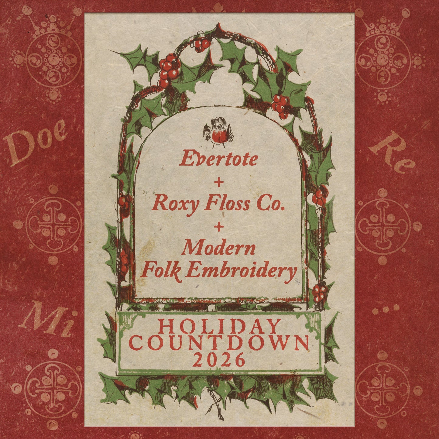 Evertote, Modern Folk Embroidery, and Roxy Floss Co. Holiday Countdown 2026 (US)