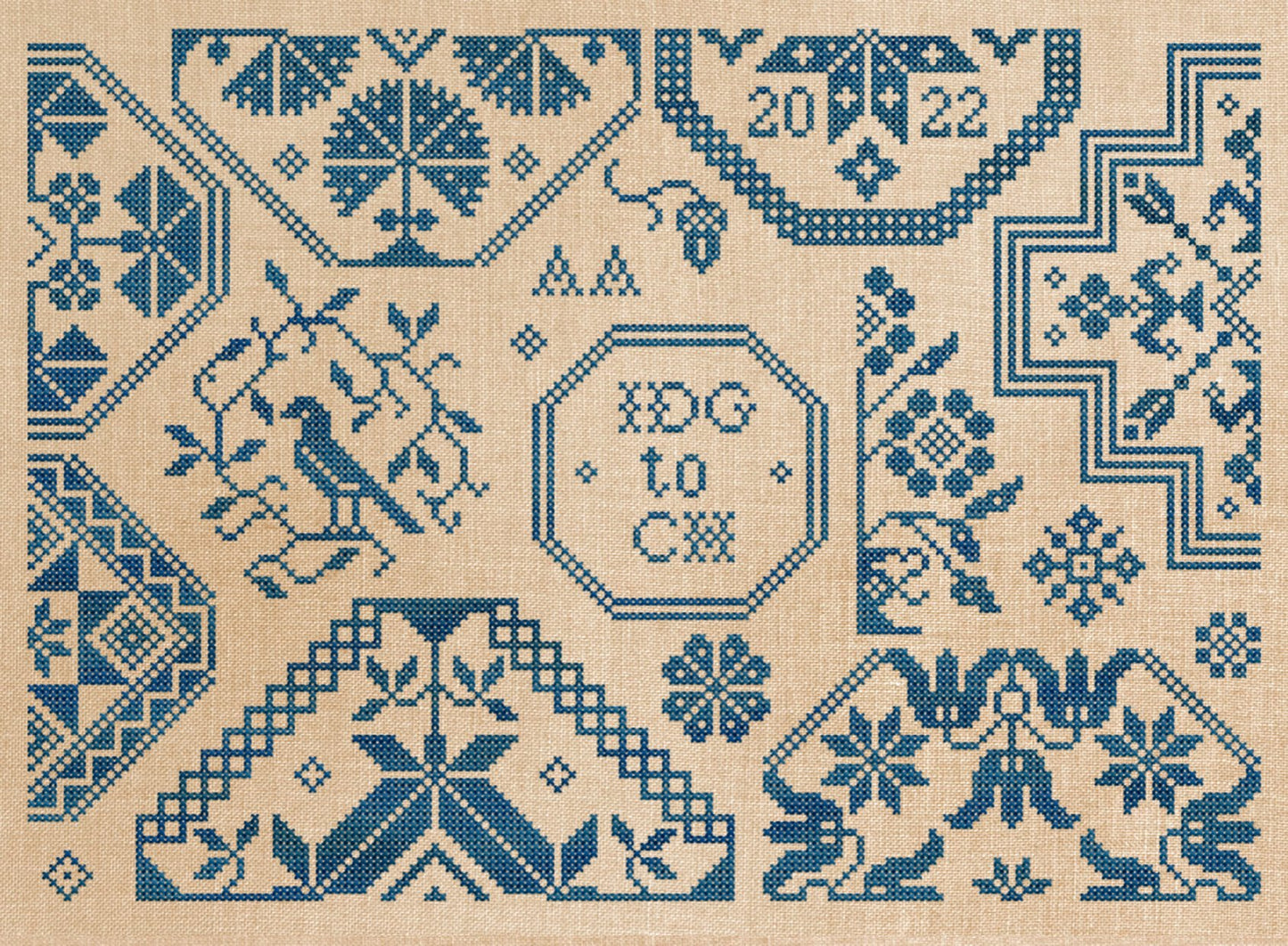 Modern Folk Embroidery - In Friendship: A Quaker Style Sampler - Booklet Chart