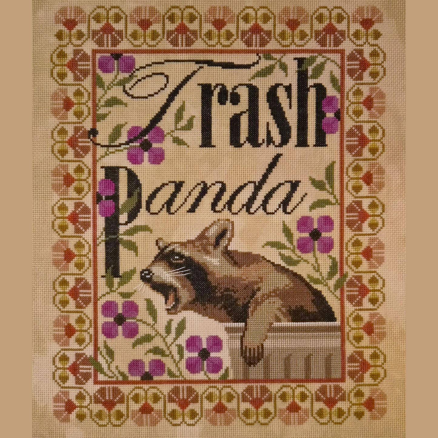 PRE ORDER - The Artsy Housewife - Trash Panda - Chart IH and/or Roxy Floss Conversion