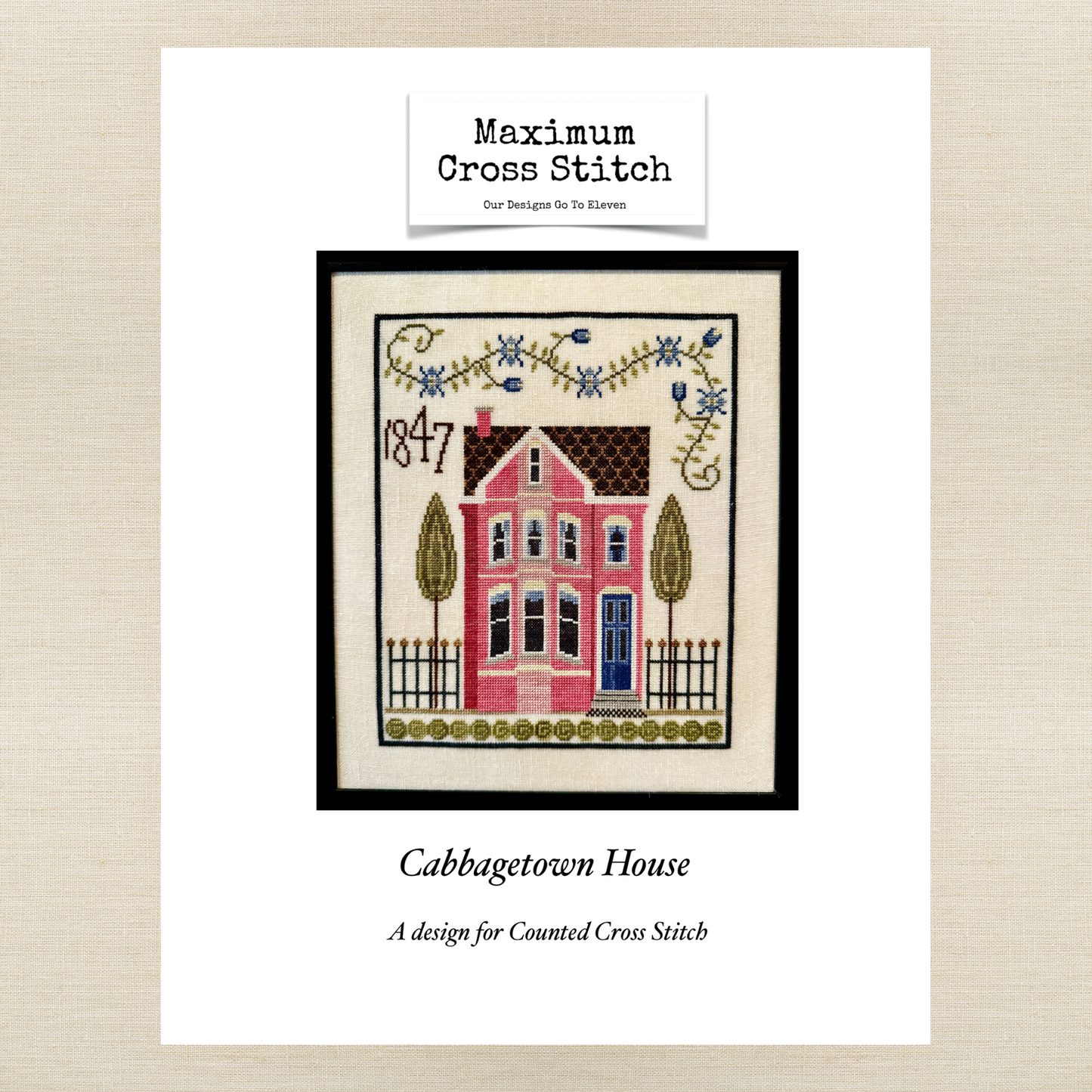 Maximum Cross Stitch - Cabbagetown House - Booklet Chart and/or Roxy Floss Pack