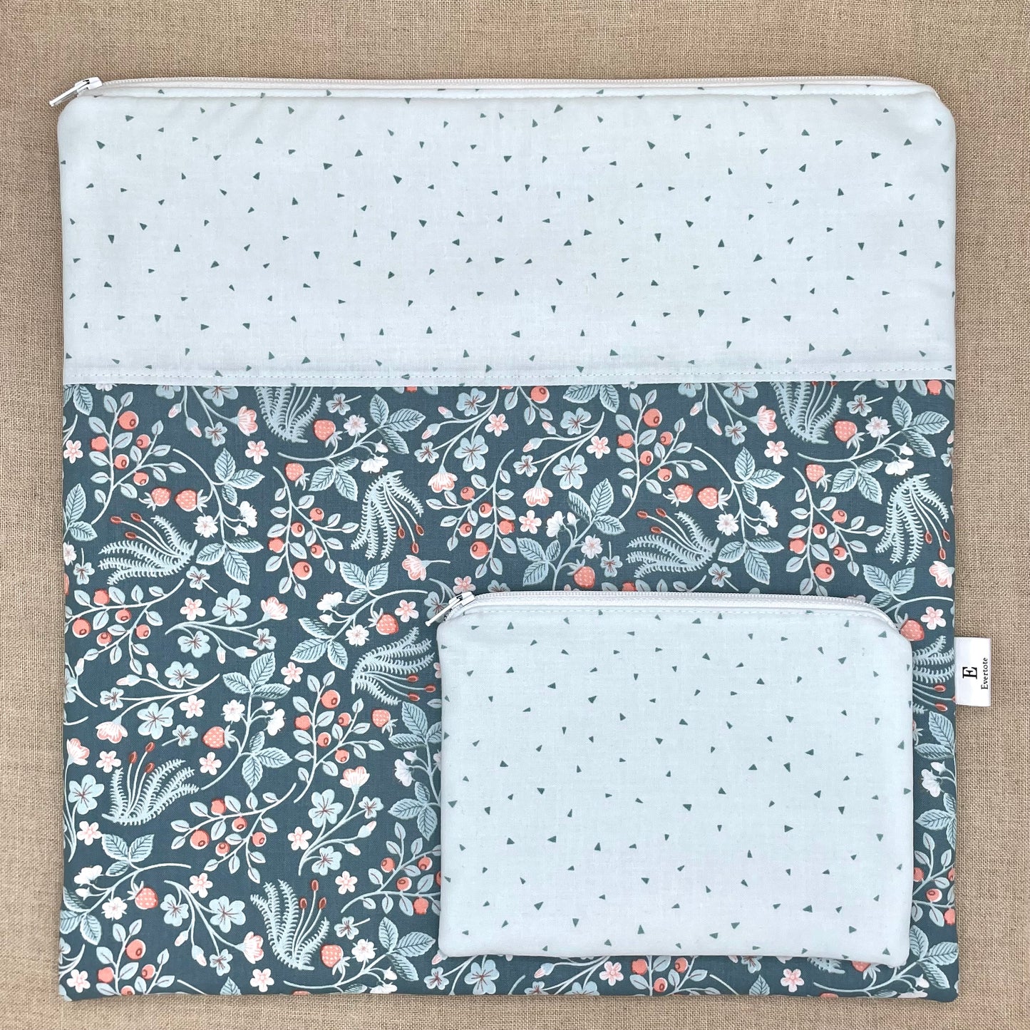 Berry Picking - Project Bag with Coordinating Notions Pouch