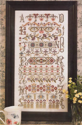 Rosewood Manor - Bucklebury Sampler - Booklet Chart with Roxy Floss Co Conversion