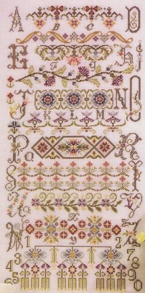 Rosewood Manor - Bucklebury Sampler - Booklet Chart with Roxy Floss Co Conversion