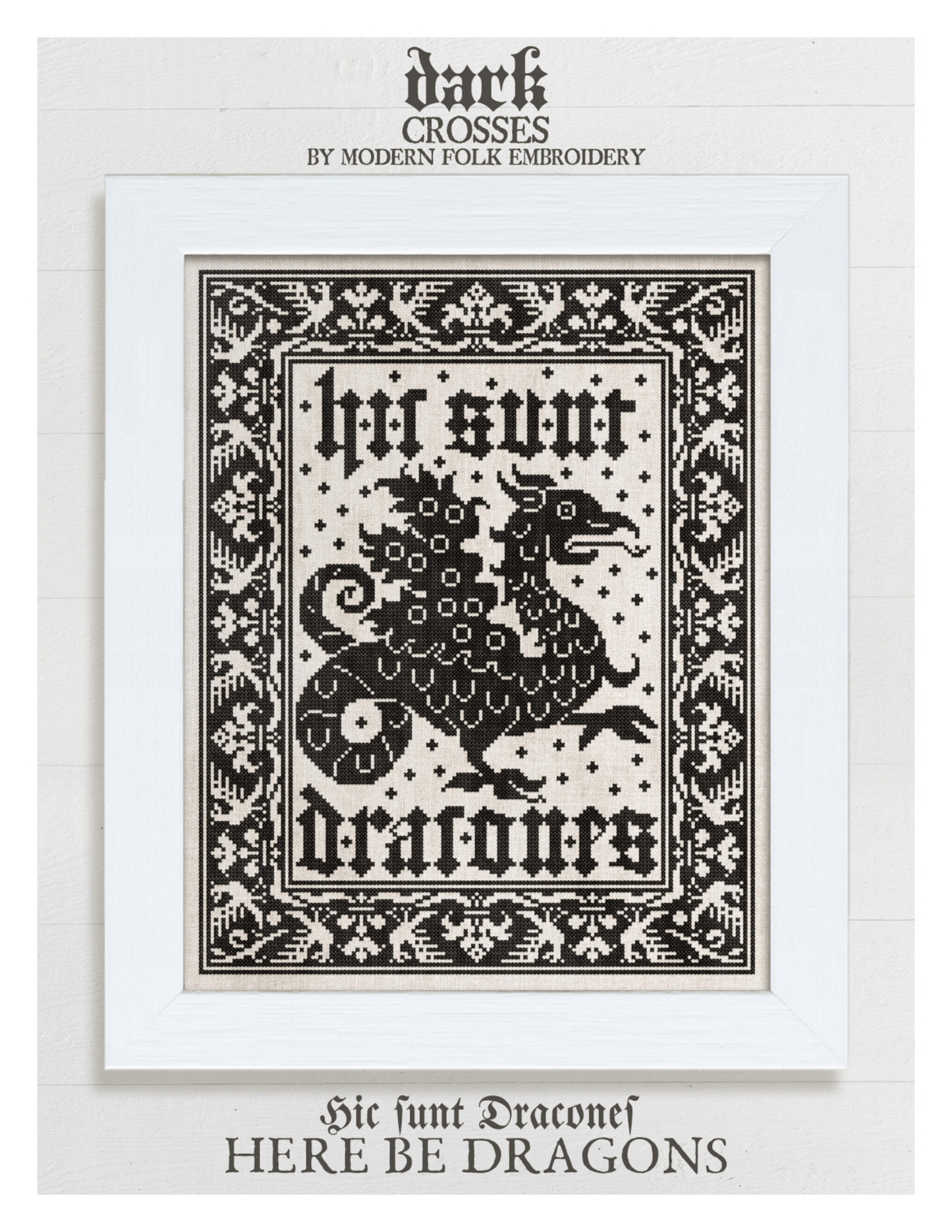 Modern Folk Embroidery - Here Be Dragons - Booklet Chart with Roxy Floss