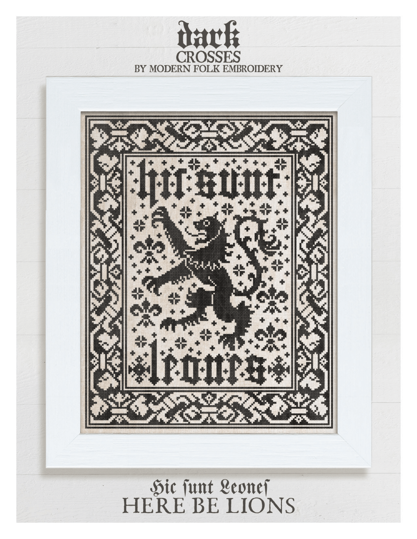 Modern Folk Embroidery - Here Be Lions - Booklet Chart with Roxy Floss