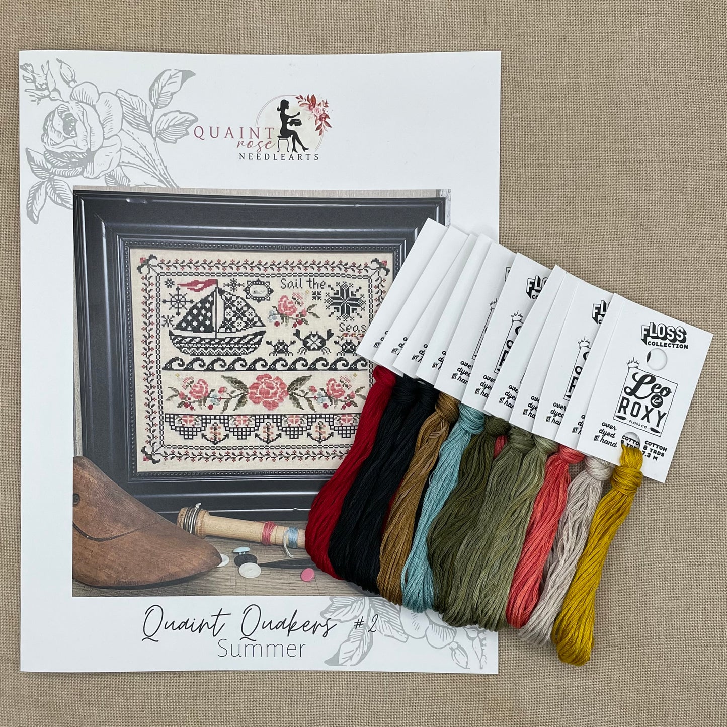 Quaint Rose Needlearts "Quaint Quakers #2 - Summer" Booklet Chart