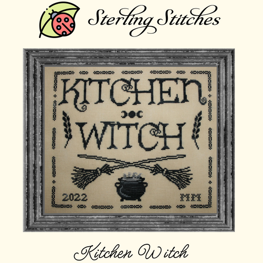 Sterling Stitches - Kitchen Witch - PDF Chart and/or Roxy Floss